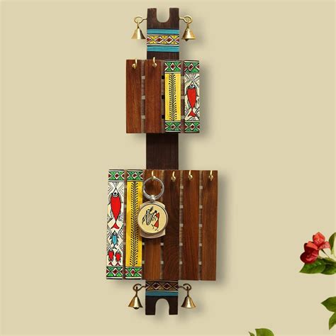 ExclusiveLane 'in-Key' Madhubani Handpainted Key Holder for Home Décor ...