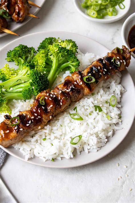 Teriyaki Chicken Kebab Recipe Teriyaki Chicken Skewers Stephanie Kay