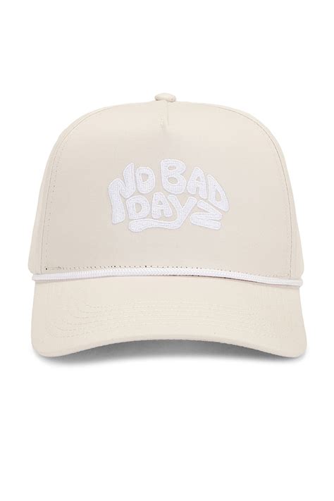 PrettyBoy No Bad Dayz Rope Hat in Tan & White | REVOLVE