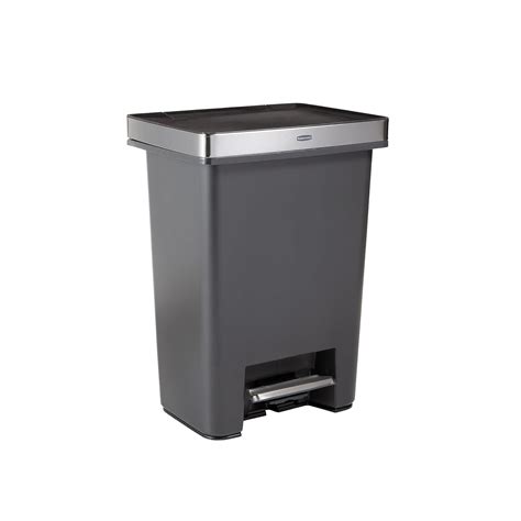 Rubbermaid Premier High-Capacity Step-On Trash Can, 19 Gallon, Single ...