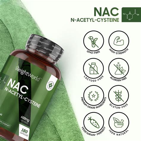 NAC Supplement - NAC N-Acetyl-Cysteine 600mg - 180 Capsules (6 Months ...