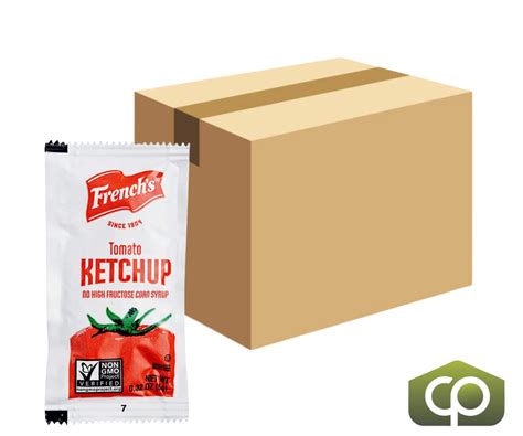 French's Tomato Ketchup Packets - 9g Portion, 1000/Case - All-Natural