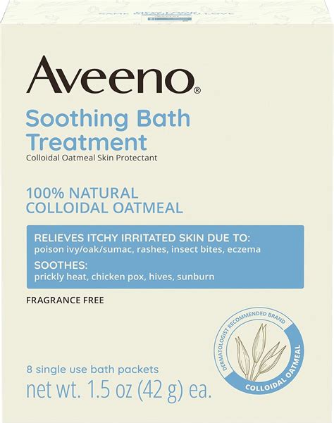 Aveeno Soothing Bath Treatment with 100% Natural Colloidal Oatmeal for Treatment & Relief of Dry ...