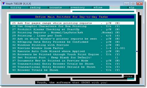 System Variables (Alt+Y)