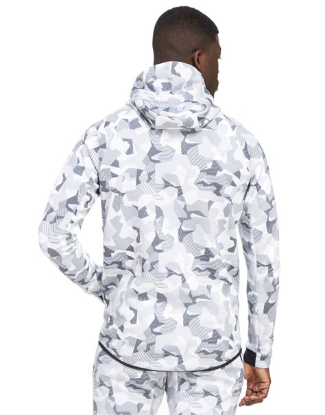 Lyst - Nike Tech Camo Fleece Windrunner Hoody in White for Men