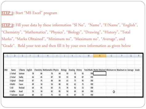 Making Result Sheet by Using Excel Formulas 的图像结果