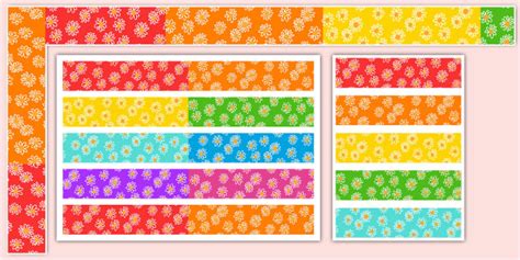 Flower Display Borders - (teacher made) - Twinkl