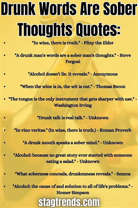 Drunk Words Are Sober Thoughts