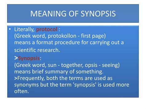 How to write a research synopsis | PPTX