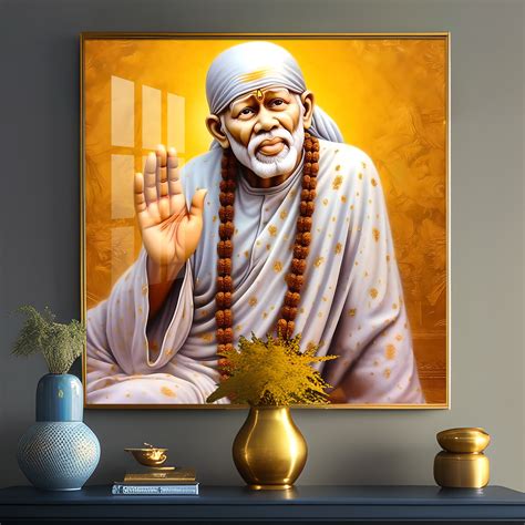 Buy Shirdi Sai Premium Acrylic Square Wall Art Online @ Best Price in ...