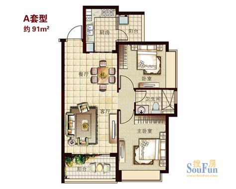 B-2室2厅1卫-77.60㎡户型图-青岛房产新楼盘-半岛房产“在青岛买房上半岛网！”