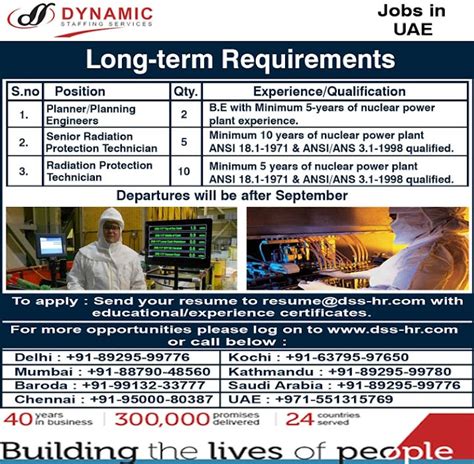 Planning Engineer & Radiation Protection Technician Jobs in UAE ...