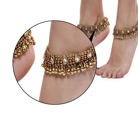 Buy Shining Diva Gold Plated Anklets for Women (5634a) at Amazon.in