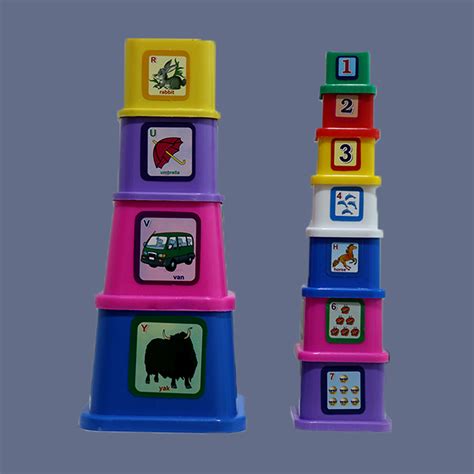 Learning Tower Stack (Alphabets & Numbers Blocks) - Games Puzzles, 9010