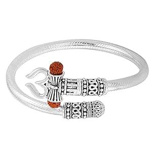 Buy PDY FASHION Bahubali Kada Mahakal Kada Bracelet With Silver Kadas ...