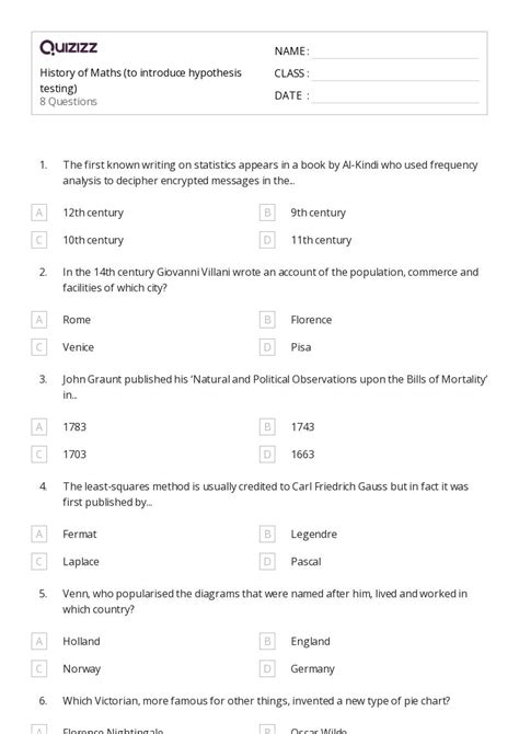 50+ hypothesis testing worksheets on Quizizz | Free & Printable