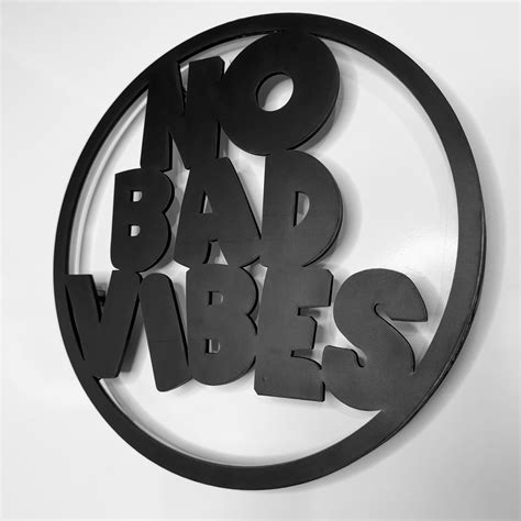 No Bad Vibes LED Wall Décor Light - Spread Positivity