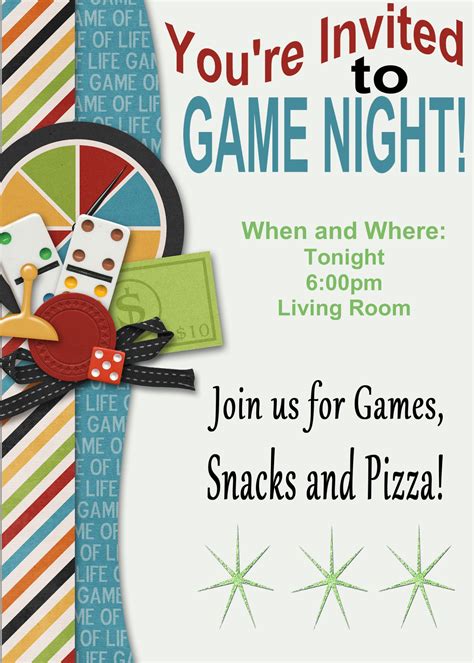 Game Night Invitation Template Free