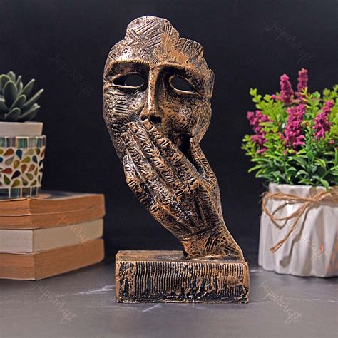 The Thinker Statue, Thinker model, no talk theme statue (Antique Black ...