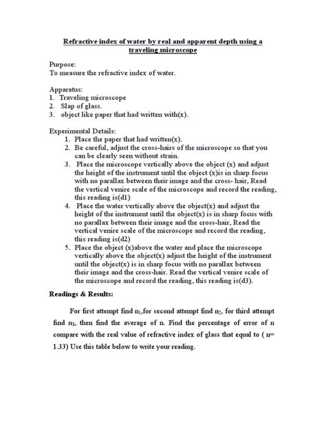 Refractive Index of Water 的图像结果