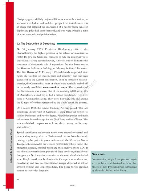 Nazism And The Rise Of Hitler - NCERT Book of Class 9 History India And ...