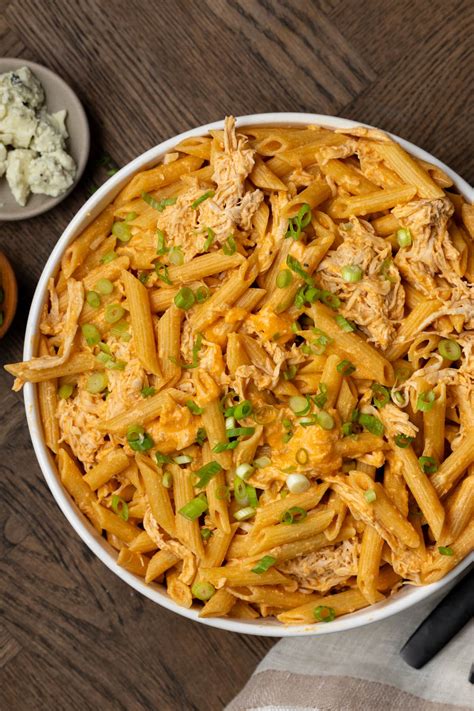 Easy Buffalo Chicken Pasta with Cream Sauce - Oh Snap Macros