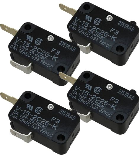 Omron V-15-2C26-K (Pack of 4) Basic/Snap Action Switches MINIATURE ...