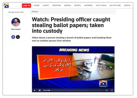 Fact Check: Old video of ballot theft from 2022 Karachi by-elections ...