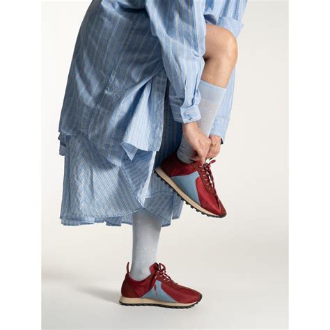 Buy Theater Women Maroon and Blue Vintage Chunky Sneakers Online