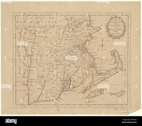 Map of massachusetts bay colony hi-res stock photography and images - Alamy