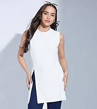 SIRIL Women's Digital Printed Georgette 3/4 Sleeves Round Neck Top ...