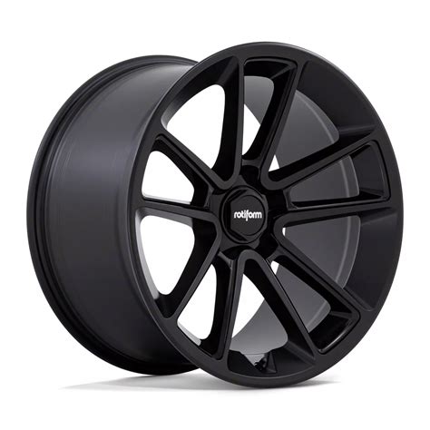 Rotiform Mustang BTL Matte Black with Black Cap and Inside Spoke Details Wheel; 21x10.5; 45mm ...
