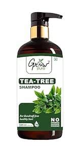Buy GrowPure Green Tea & Tea Tree Anti-Dandruff Shampoo - No Sulphates ...