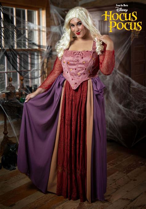 Plus Size Hocus Pocus Sarah Sanderson Costume Dress for Women