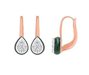 Buy DURGA DASS SETH SARAF Earrings with natural diamonds and enamel, 14 ...