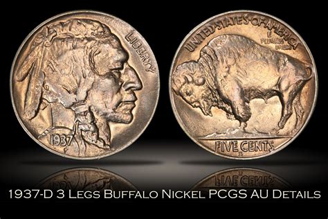 Michael Kittle Rare Coins - 1937-D 3 Legs Buffalo Nickel PCGS AU Details