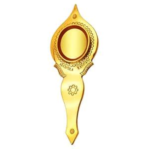 Buy ARANMULA KANNADI Small Valkkannadi Kannadi Brass Metal Hand Mirror ...