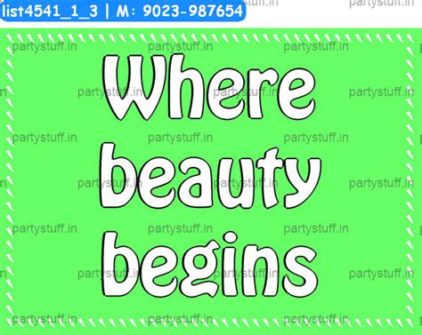 Beautician Slogans in Beauty theme - Designs - PartyStuff
