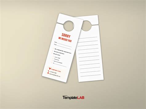 Sorry We Missed You Door Hanger Template