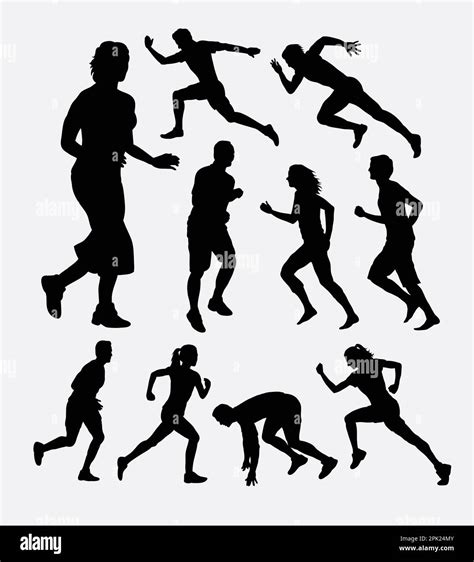 People running silhouettes Stock Vector Image & Art - Alamy