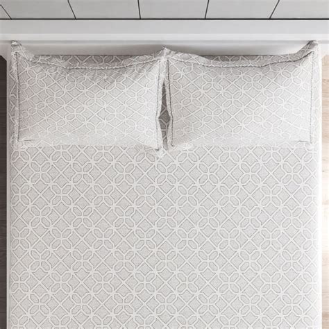 Buy Oxford Pebble Cotton 200TC Printed 3Pcs King Fitted Bedsheet Set ...