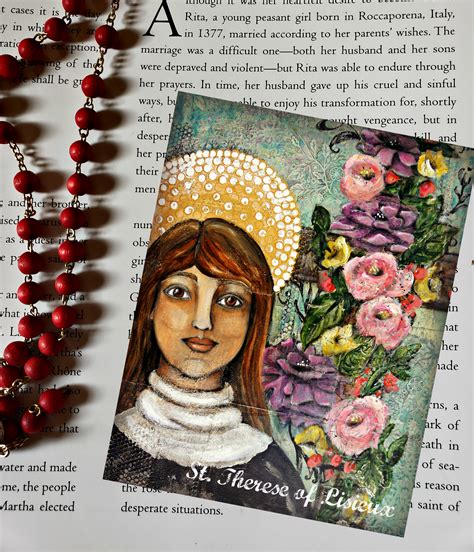 St. Therese, The Little Flower Holy Card – Tru Original