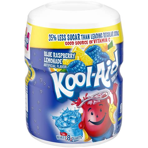 Kool-Aid Sweetened Blue Raspberry Lemonade Powdered Drink Mix, Caffeine ...