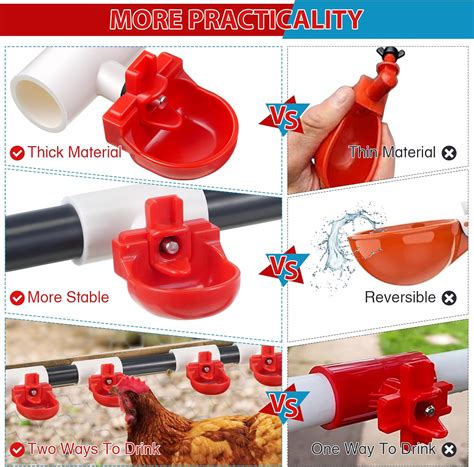 Dreyoo 8 Pack Automatic Chicken Waterer Complete India | Ubuy