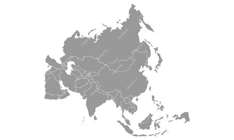 Premium Vector | Vector map of east asia - map of asia vector