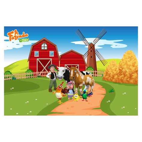 Painel Festa Infantil Maiores A Fazenda do Zenon | Shopee Brasil