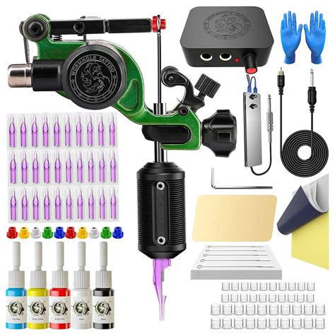Wormhole Tattoo Professional Rotary Tattoo Kit for Beginners with India ...