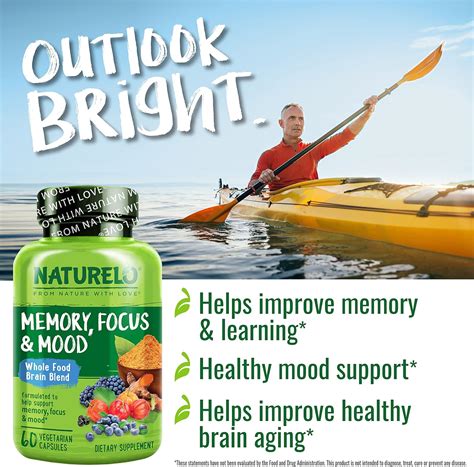Buy NATURELO Whole Food Brain Blend Supplement, Helps Support Memory ...