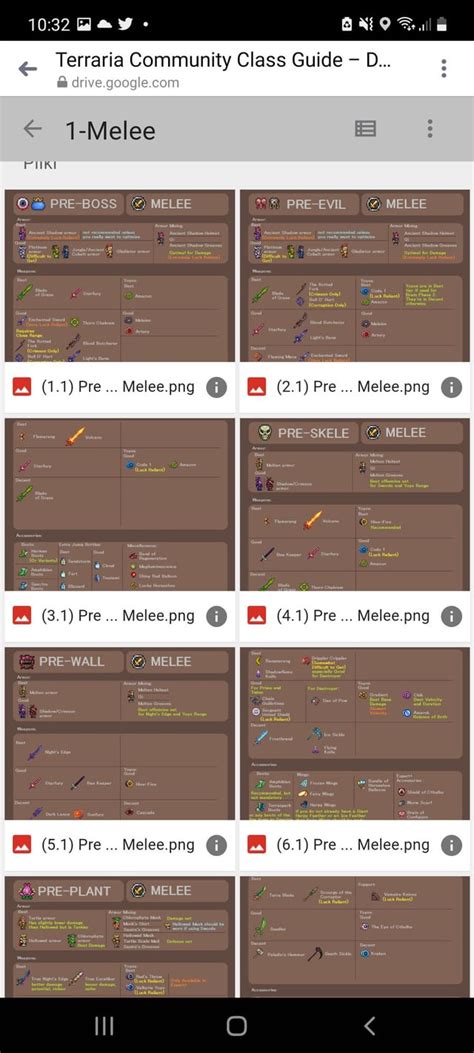 Image result for Calamity Melee Class Progression Guide