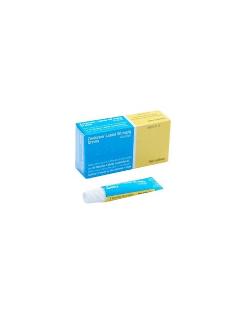 Zovicrem labial 2 g | Crema antiviral para el Herpes Labial
